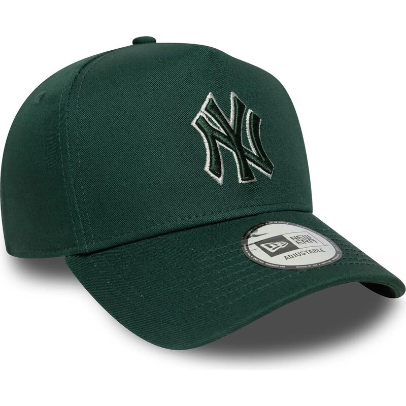mutzen-gebogen-grun-snapback-e-frame-team-outline-der-new-york-yankees-mlb-von-new-era