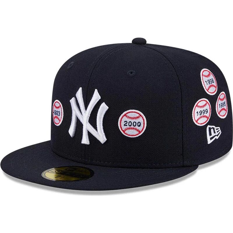 mutzen-flach-marineblau-angepasst-59fifty-spike-lee-patches-der-new-york-yankees-mlb-von-new-era