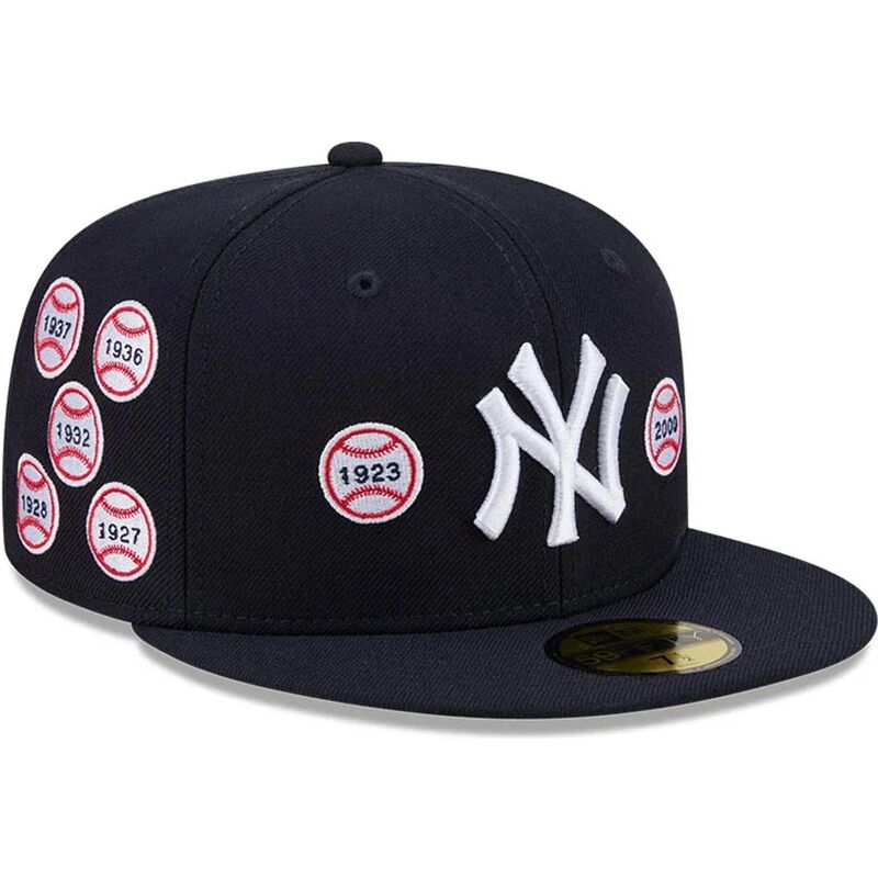 mutzen-flach-marineblau-angepasst-59fifty-spike-lee-patches-der-new-york-yankees-mlb-von-new-era