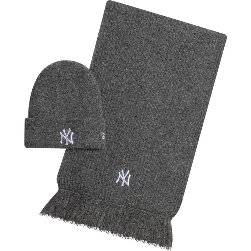 bonnet-et-foulard-gris-knit-set-new-york-yankees-mlb-new-era