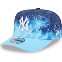 mutzen-gebogen-blau-snapback-9fifty-a-frame-deep-water-der-new-york-yankees-mlb-von-new-era
