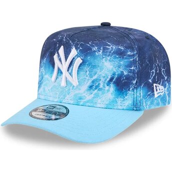 Casquette courbée bleue snapback 9FIFTY A Frame Deep Water New York Yankees MLB New Era