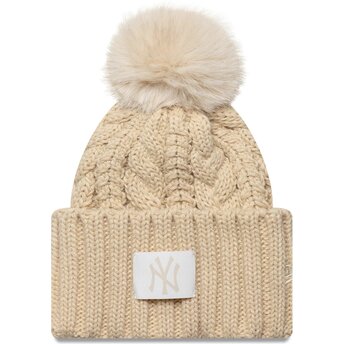 Mützen bommel beige für Kinder Cable der New York Yankees MLB von New Era