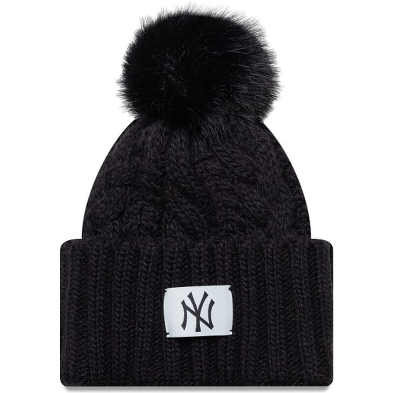 bonnet-avec-pompom-noir-pour-enfant-cable-new-york-yankees-mlb-new-era bonnet-avec-pompom-noir-pour-enfant-cable-new-york-yankees-mlb-new-era