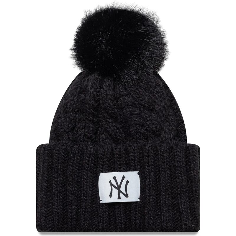 bonnet-avec-pompom-noir-pour-enfant-cable-new-york-yankees-mlb-new-era bonnet-avec-pompom-noir-pour-enfant-cable-new-york-yankees-mlb-new-era
