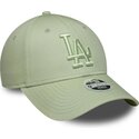 mutzen-gebogen-grun-verstellbares-band-9forty-league-essential-der-los-angeles-dodgers-mlb-von-new-era