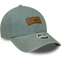 mutzen-gebogen-blau-verstellbares-band-9twenty-denim-der-los-angeles-dodgers-mlb-von-new-era
