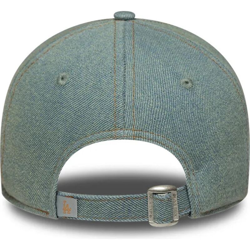 mutzen-gebogen-blau-verstellbares-band-9twenty-denim-der-los-angeles-dodgers-mlb-von-new-era