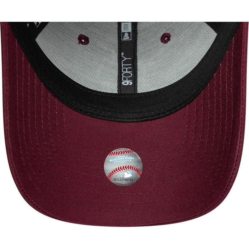 casquette-courbee-grenat-ajustable-avec-logo-grenat-9forty-team-outline-los-angeles-dodgers-mlb-new-era