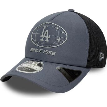 Casquette trucker grise et noire 9FORTY Apex Graphic Los Angeles Dodgers MLB New Era