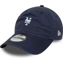 casquette-courbee-bleue-marine-ajustable-9twenty-washed-mini-logo-new-york-mets-mlb-new-era