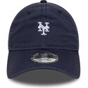 casquette-courbee-bleue-marine-ajustable-9twenty-washed-mini-logo-new-york-mets-mlb-new-era