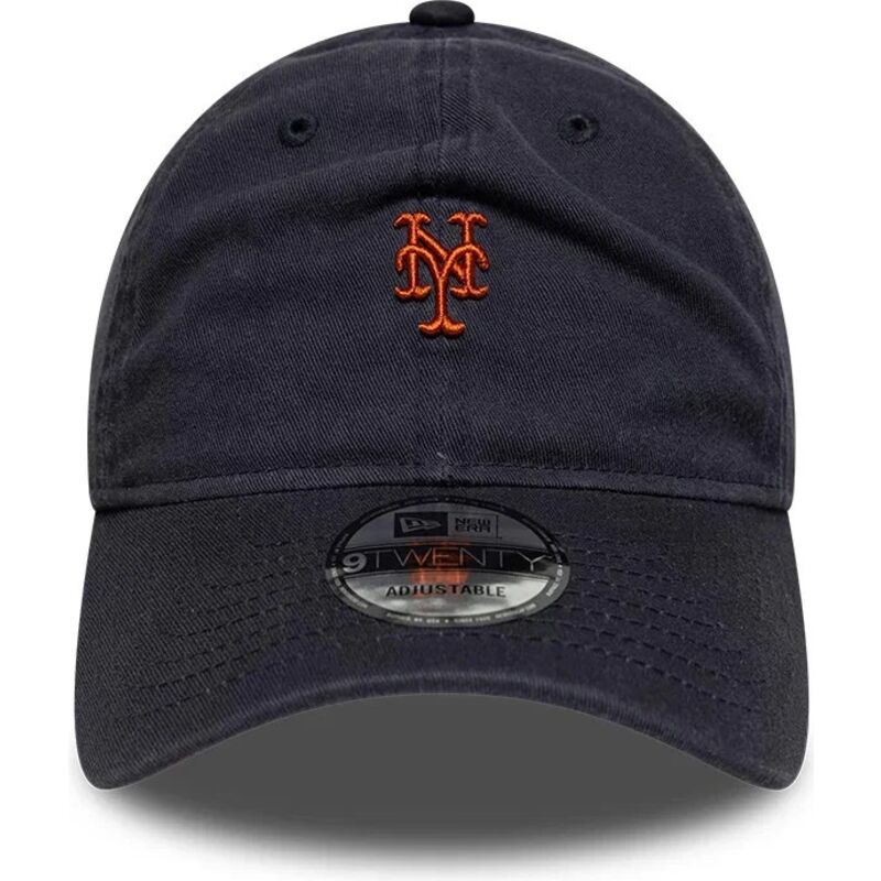 casquette-courbee-bleue-marine-ajustable-avec-logo-marron-9twenty-mini-logo-new-york-mets-mlb-new-era
