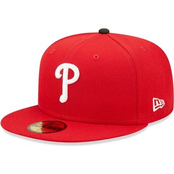Casquette plate rouge ajustée 59FIFTY AC Perf Philadelphia Phillies MLB New Era