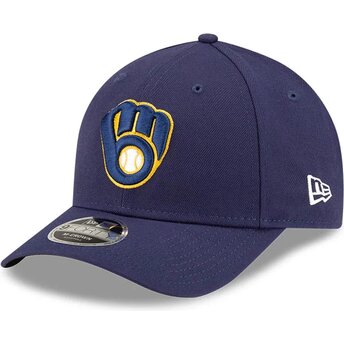 Casquette courbée bleue marine snapback 9FORTY M-Crown Player Replica Milwaukee Brewers MLB New Era