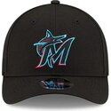 mutzen-gebogen-schwarz-snapback-9forty-m-crown-player-replica-der-miami-marlins-mlb-von-new-era