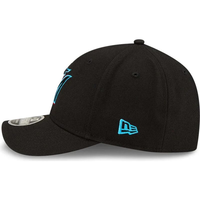 casquette-courbee-noire-snapback-9forty-m-crown-player-replica-miami-marlins-mlb-new-era
