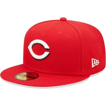 Mützen flach rot angepasst 59FIFTY AC Perf der Cincinnati Reds MLB von New Era