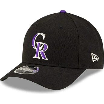 Mützen gebogen schwarz snapback 9FORTY M-Crown Player Replica der Colorado Rockies MLB von New Era