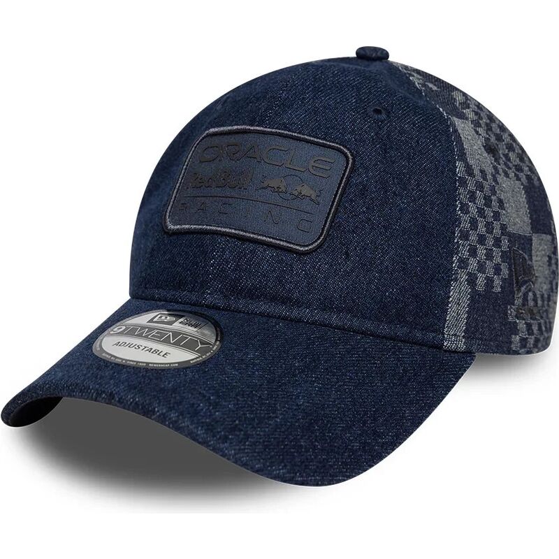 casquette-courbee-bleue-marine-ajustable-9twenty-patterned-denim-red-bull-racing-formula-1-new-era