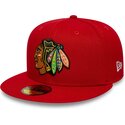 mutzen-flach-rot-angepasst-59fifty-basic-der-chicago-blackhawks-nhl-von-new-era