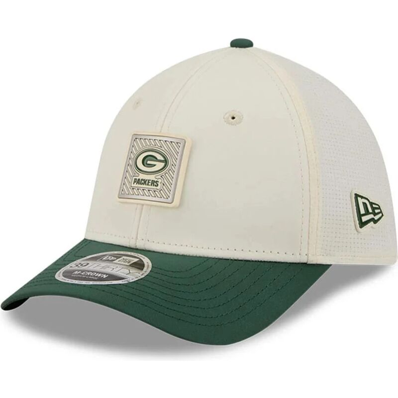 casquette-courbee-verte-et-beige-ajustee-39thirty-m-crown-training-2026-green-bay-packers-nfl-new-era