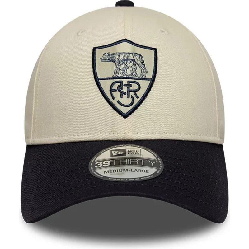 casquette-courbee-beige-et-bleue-marine-ajustee-39thirty-seasonal-associazione-sportiva-roma-serie-a-new-era