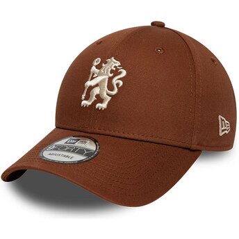 Mützen gebogen braun snapback 9FORTY Team der Chelsea Football Club Premier League von New Era