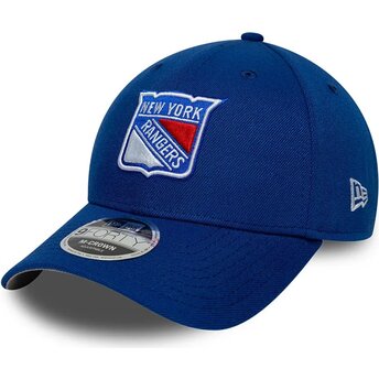 Mützen gebogen blau snapback 9FORTY M-Crown Team der New York Rangers NHL von New Era