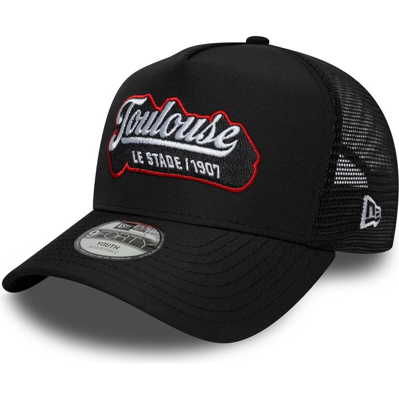 mutzen-gebogen-schwarz-snapback-fur-kinder-e-frame-patch-der-stade-toulousain-von-new-era