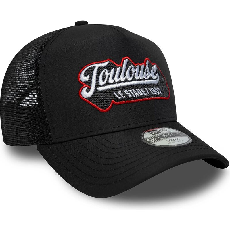 mutzen-gebogen-schwarz-snapback-fur-kinder-e-frame-patch-der-stade-toulousain-von-new-era