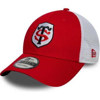 Casquette trucker rouge et blanche ajustable 9FORTY League Stade Toulousain Top 14 New Era