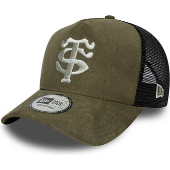 Mützen gebogen grün snapback E Frame Faux Suede der Stade Toulousain Top 14 von New Era