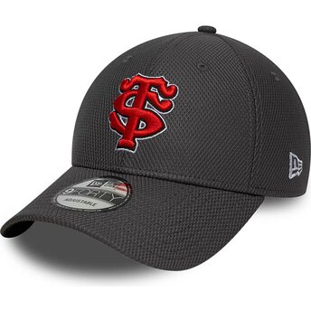 Casquette courbée grise snapback avec logo rouge 9FORTY Diamond Era Stade Toulousain Top 14 New Era