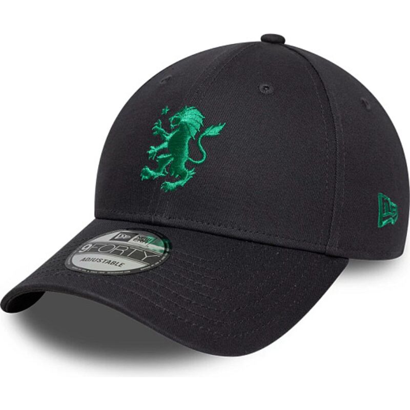 casquette-courbee-grise-ajustable-avec-logo-vert-9forty-seasonal-aston-villa-football-club-premier-league-new-era