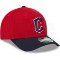 casquette-courbee-rouge-et-bleue-marine-snapback-9forty-m-crown-player-replica-cleveland-guardians-mlb-new-era