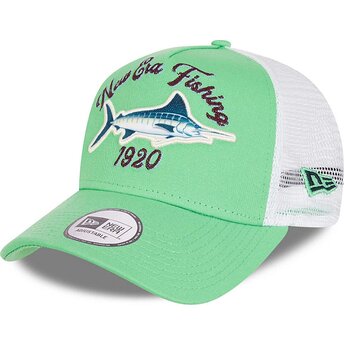 Casquette trucker verte et blanche A Frame Fishing New Era