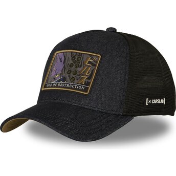 Casquette trucker bleue marine et noire Beerus DBS9 DES Dragon Ball Capslab