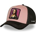 casquette-trucker-rose-et-noire-mona-lisa-acid-art1-mona-monacid-famous-capslab