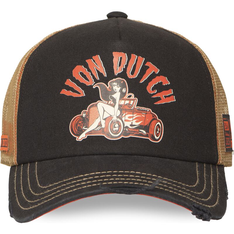 casquette-trucker-noire-et-beige-crew31-von-dutch