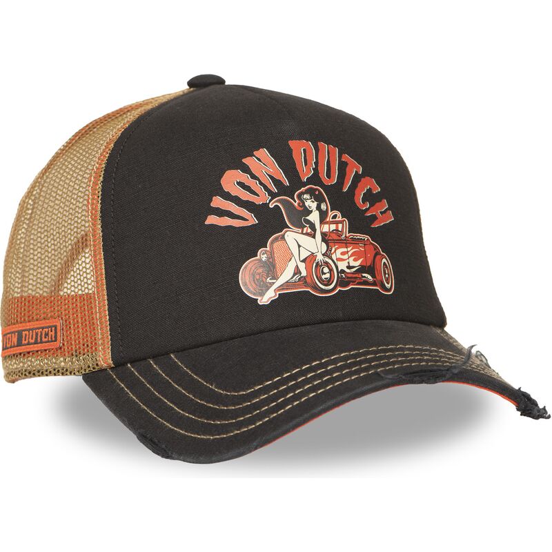casquette-trucker-noire-et-beige-crew31-von-dutch