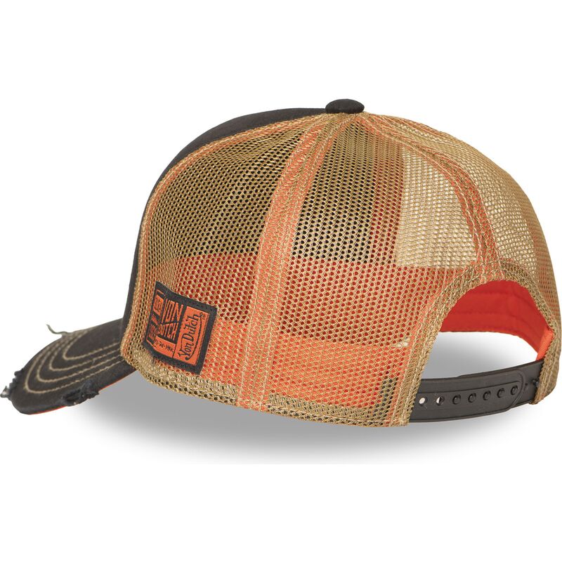 casquette-trucker-noire-et-beige-crew31-von-dutch