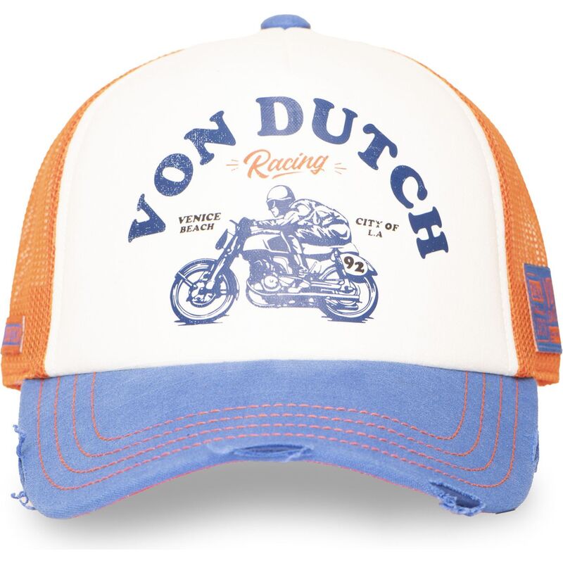 casquette-trucker-orange-et-bleue-crew34-von-dutch
