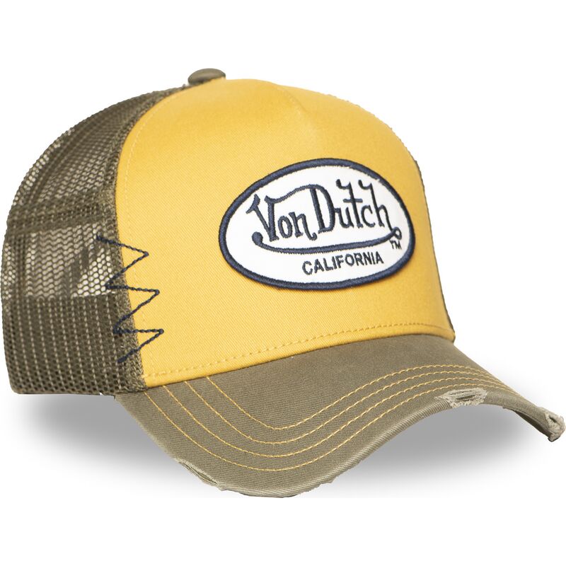 trucker-cap-gelb-und-grun-used-12-von-von-dutch