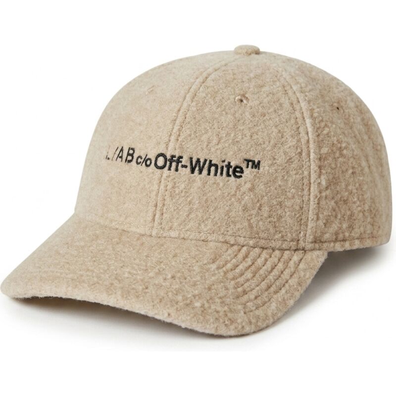 casquette-courbee-beige-ajustable-embroidered-sherpa-l-ab-c-o-off-white