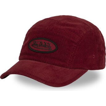 Mützen gebogen 5 panel rot verstellbares band C5P VEL04 von Von Dutch