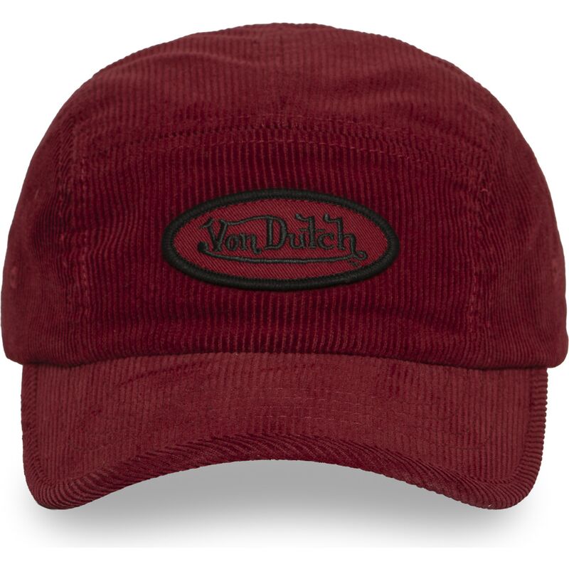casquette-5-panel-courbee-rouge-ajustable-c5p-vel04-von-dutch