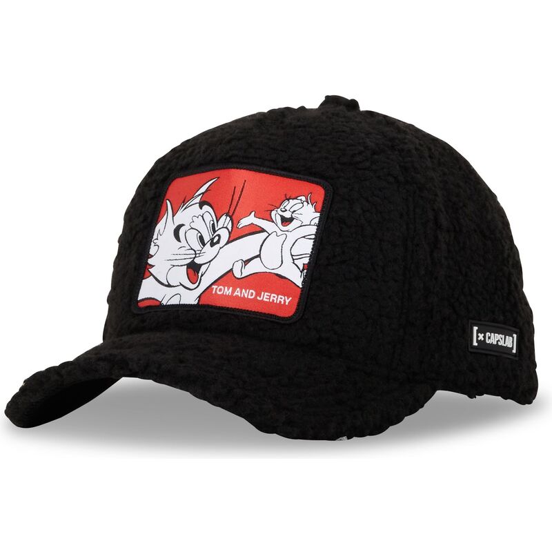 casquette-courbee-noire-snapback-tom-et-jerry-taj5-tj2-looney-tunes-capslab