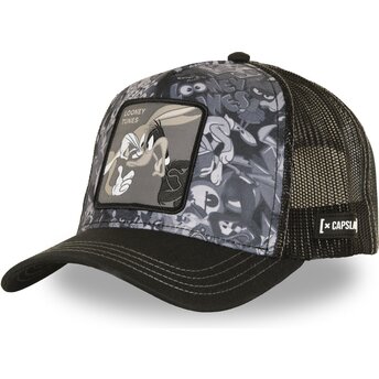 Casquette trucker noire Bugs Bunny et Daffy Duck LOO14...