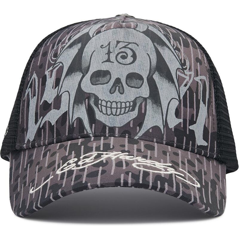 mutzen-gebogen-schwarz-snapback-13-skull-von-ed-hardy mutzen-gebogen-schwarz-snapback-13-skull-von-ed-hardy